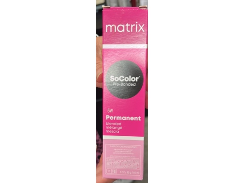 Matrix SoColor Pre-Bonded Permanent Hair Color, 5W Medium Brown Warm, 3 oz/85 g, 2 Applications
