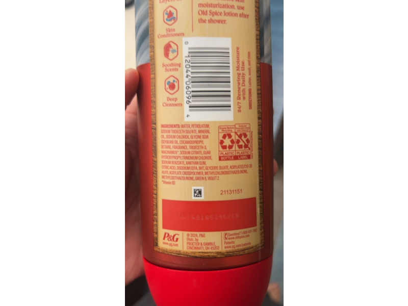 Old Spice Gentle Man’s Moisturizing Body Wash, Deep Sea, 20 fl oz/591 mL