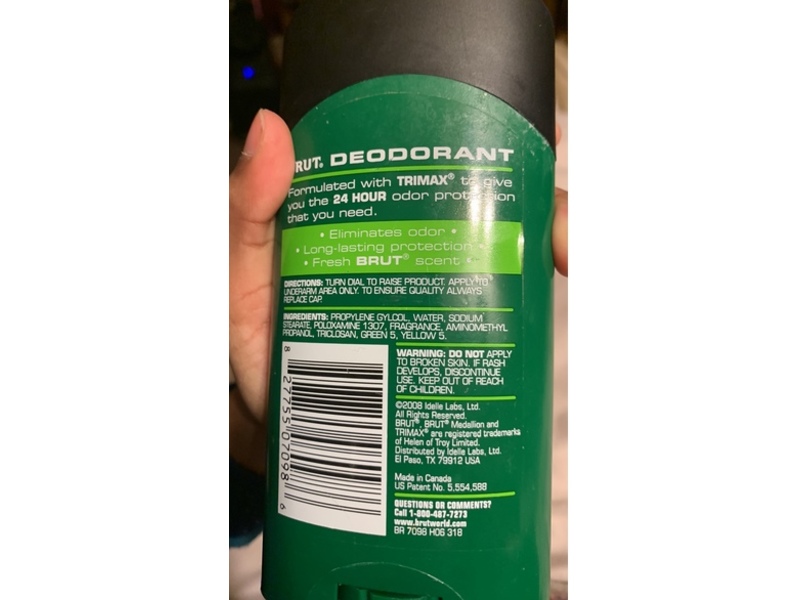 Brut Deodorant, Original, 3.4 oz/96 g