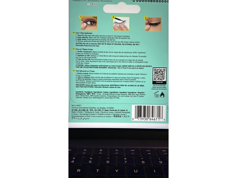 Ardell Duo Active Lash Adhesive, Black, 0.16 oz/4.6 g