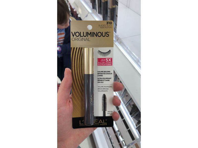 L'Oreal Original Voluminous Volume Building Mascara, Blackest Black 310