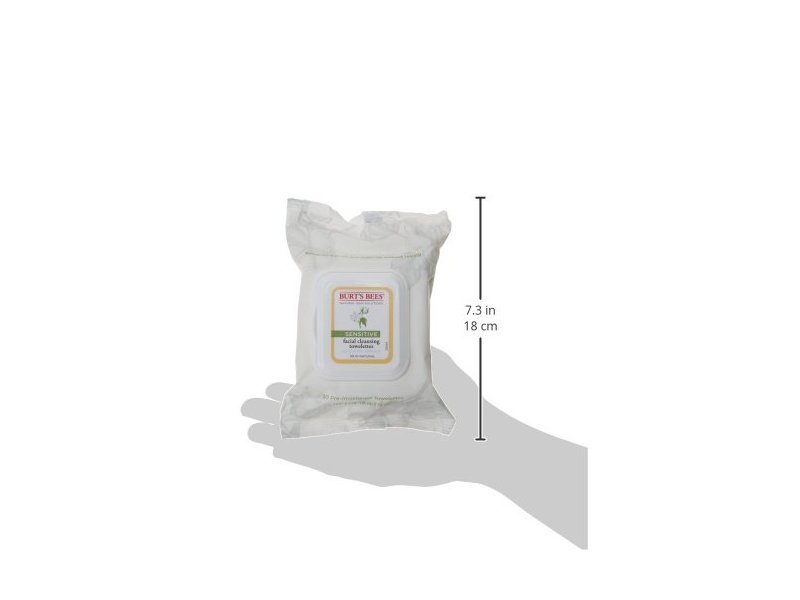 Burt's Bees Sensitive Facial Cleansing Towelettes with Cotton Extract, 30 Count