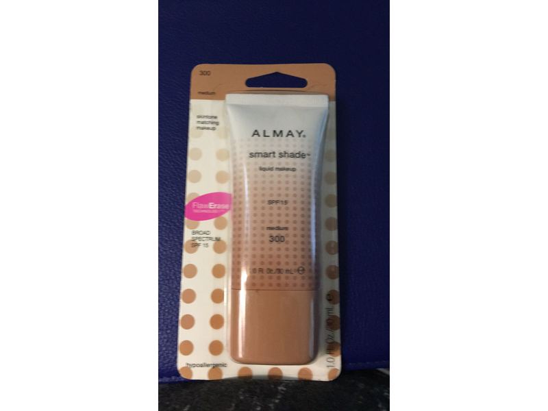 Almay Smart Shade Liquid Makeup, SPF 15, Medium 300, 1 fl oz/30 mL
