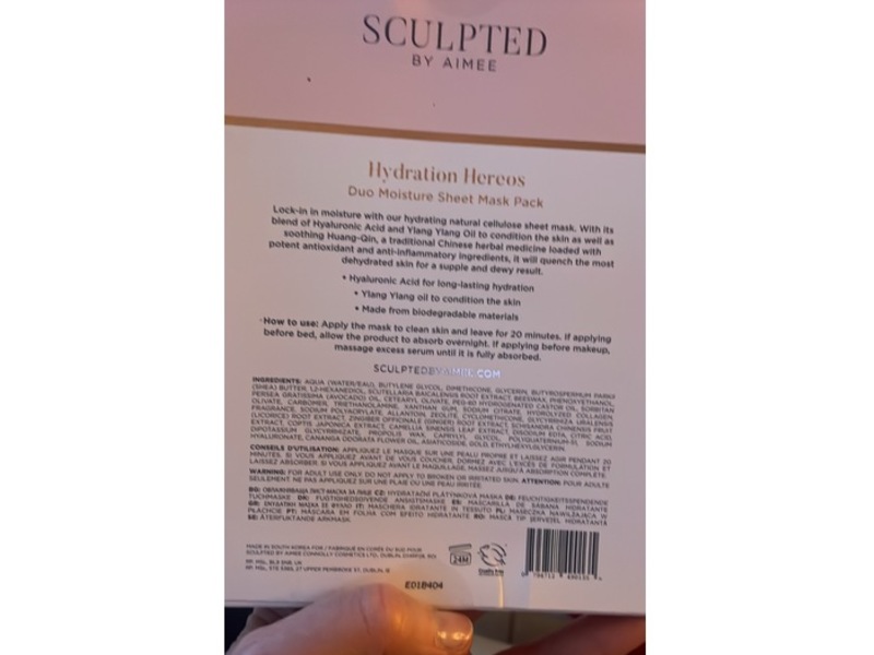 Sculpted By Aimee Hydration Heroes Sheet Mask, 1.01 fl oz/30 mL, 3 Count