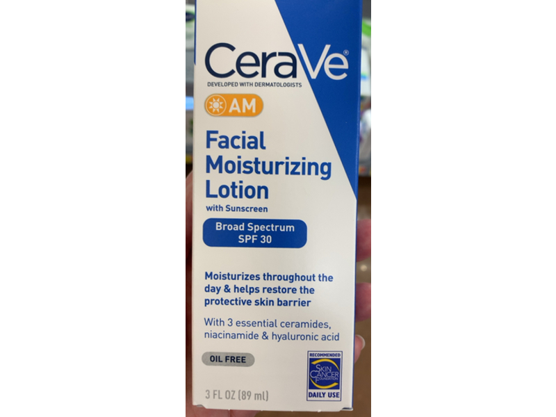 Cerave AM Facial Moisturizing Lotion, SPF 30, 3 floz/89 mL