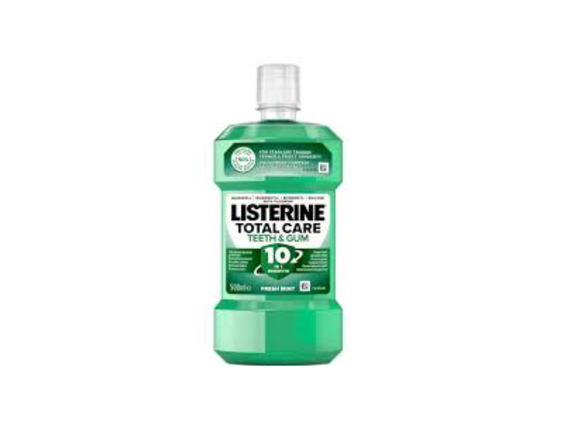 Listerine Total Care Teeth & Gum Mouthwash, Fresh Mint, 500 mL