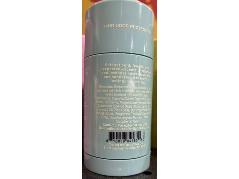 Foxly Deodorant, Midnight Vanilla, 2.6 oz/74 g