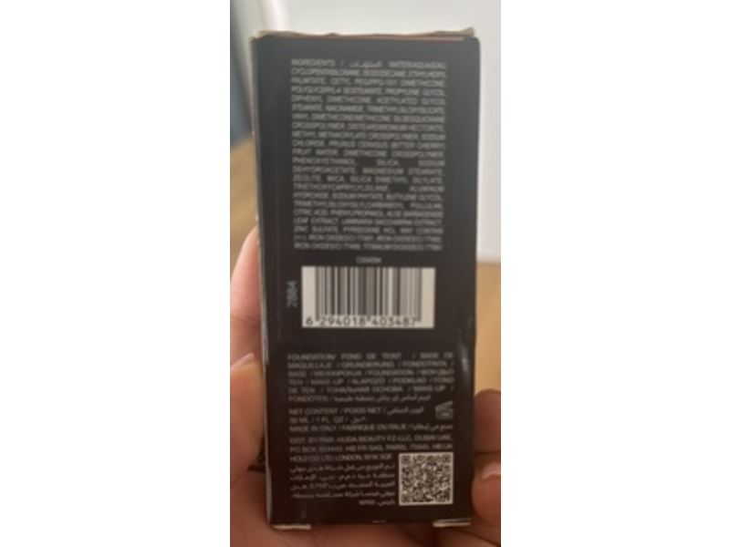 Huda Beauty Easy Blur Natural Airbrush Foundation, 400g Macchiato, 1 fl oz/30 mL