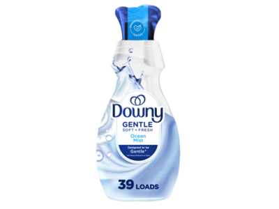 Downy Gentle Soft + Fresh Fabric Softener, Ocean Mist, 39 Loads, 26 fl oz/780 mL