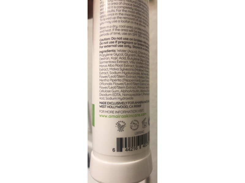 Amaira Skincare Intimate Natural Lightening Serum, Kojic Acid, Mulberry Extract, 1.7 fl oz/50 mL