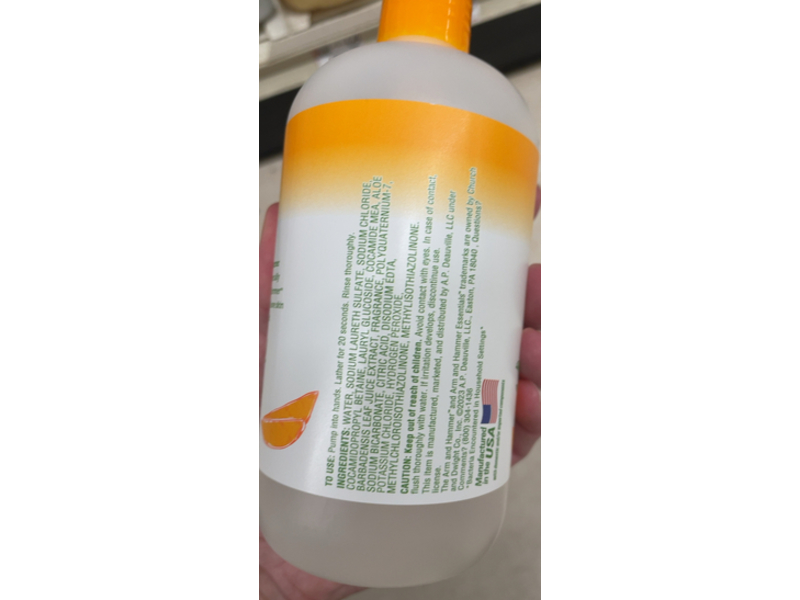 Arm & Hammer Essentials Liquid Hand Soap, Tropical Mango, 14 fl oz/414 mL