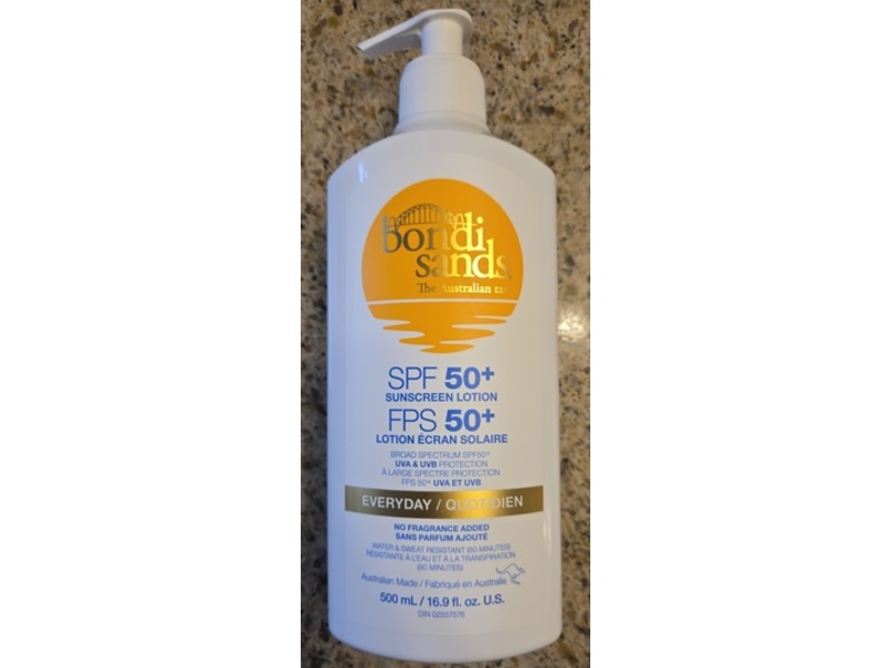 Bondi Sands Sunscreen Lotion, SPF 50+, Everyday/Quotidien, 16.9 fl oz/500 mL