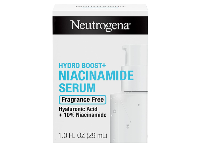 Neutrogena Hydro Boost+ Ninacinamide Serum, Hyaluronic Acid, 1.0 fl oz/ 29 mL