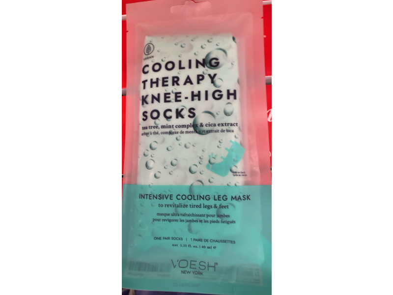 Voesh New York Cooling Therapy Knee High Socks, 1.35 fl oz/40 mL