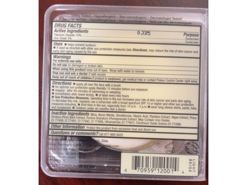 Jane Iredale PurePressed Base Mineral Foundation Refill, SPF 20 Light Beige, 0.35 oz/9.9 g