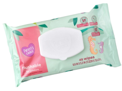 Parent's Choice Flushable Wipes, Melon Berry Scented, 48 Count