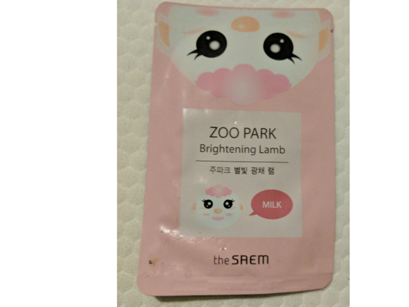 The Saem Zoo Park Brightening Lamb Mask Sheet, 0.84 fl oz/25 ml