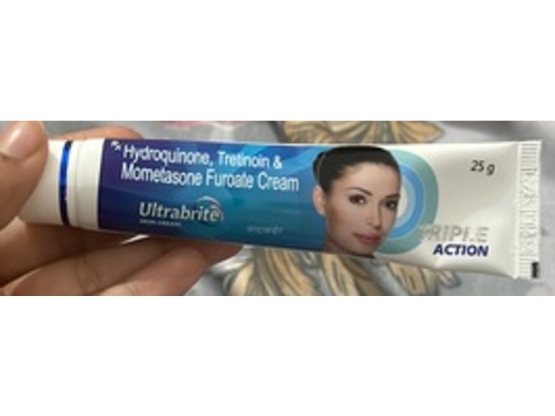 Ultrabrite (Hydroquinone, Tretinoin & Mometasone Furoate) Skin Cream, 25 g, Leeford (RX)