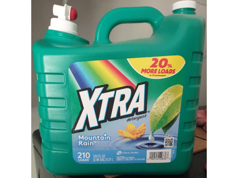 Xtra Laundry Detergent, Mountain Rain, 210 Loads, 315 fl oz/9.31 L