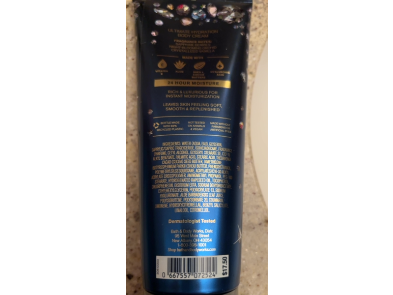 Bath & Body Works Ultimate Hydration Body Cream, Dream Bright, 8 oz/226 g