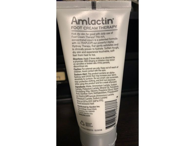 Amlactin Foot Repair Foot Cream Therapy, 3 oz/85 g