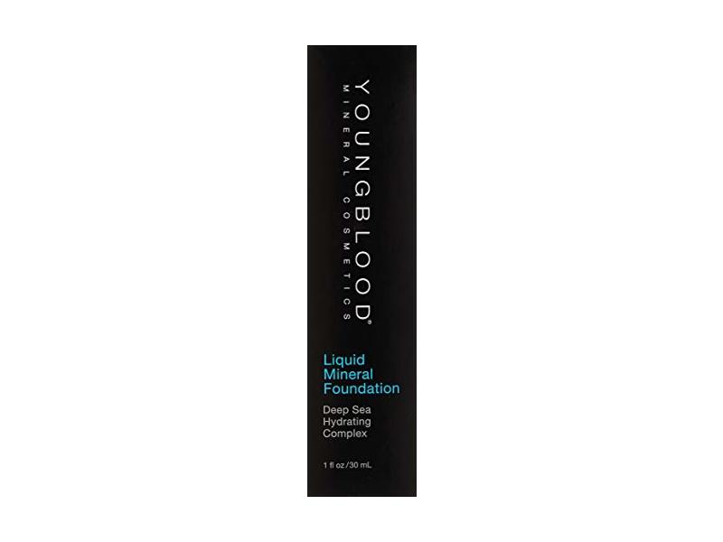 Youngblood Clean Luxury Cosmetics Liquid Mineral Foundation, Tahitian Sun, 1 fl oz (30 mL)
