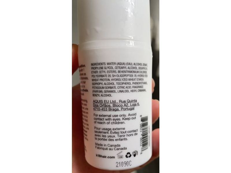 K18 Biomimetic Hairscience Leave-In Molecular Repair Hair Mask, 1.7 fl oz (50 mL)