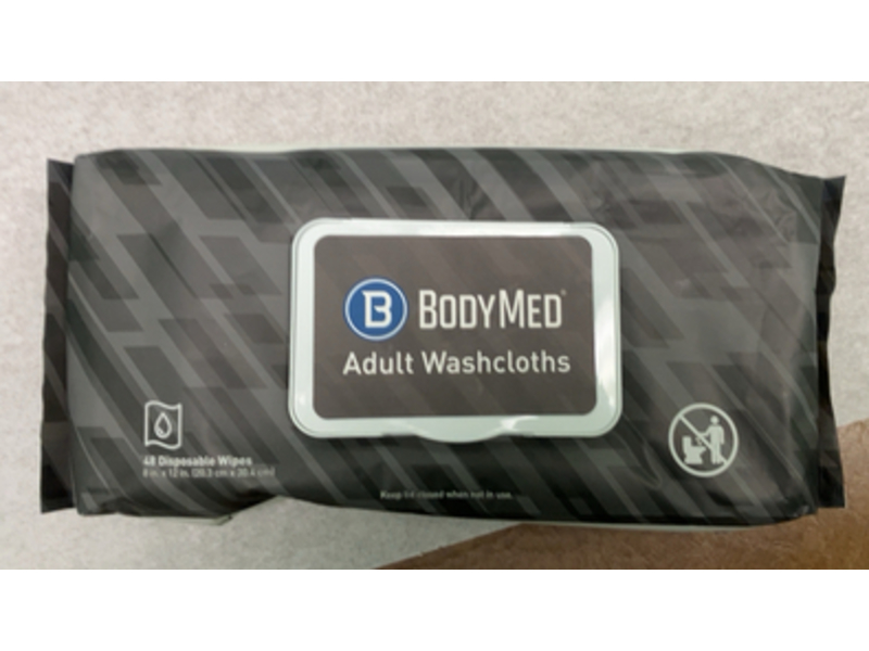 BodyMed Adult Washcloth Wipes, 48 Count