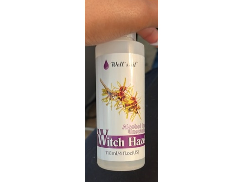 Well's Oil Witch Hazel Toner, Unscented, 4 fl oz/118 mL