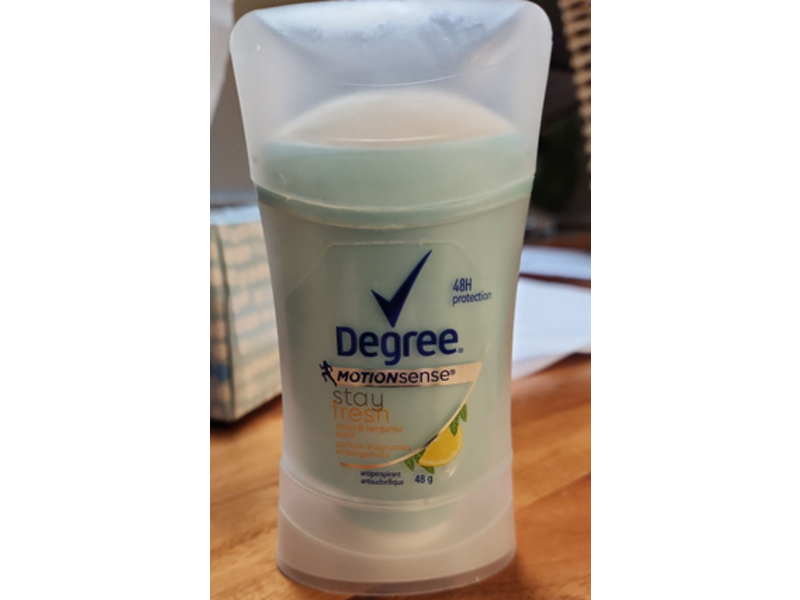 Degree Motion Sense Antiperspirants, Citrus & Bergamot Scent, 48 g