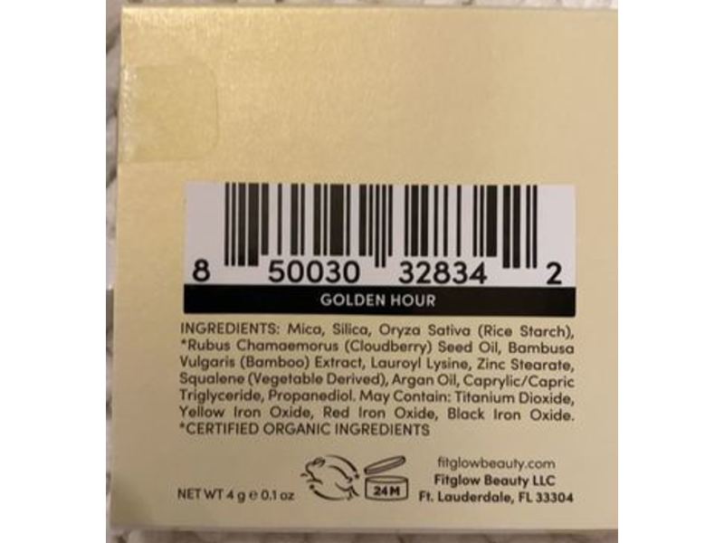 FitGlow Beauty Multi-Use Pressed Shadow + Blush Colour, Golden Hour, 0.1 oz/4 g