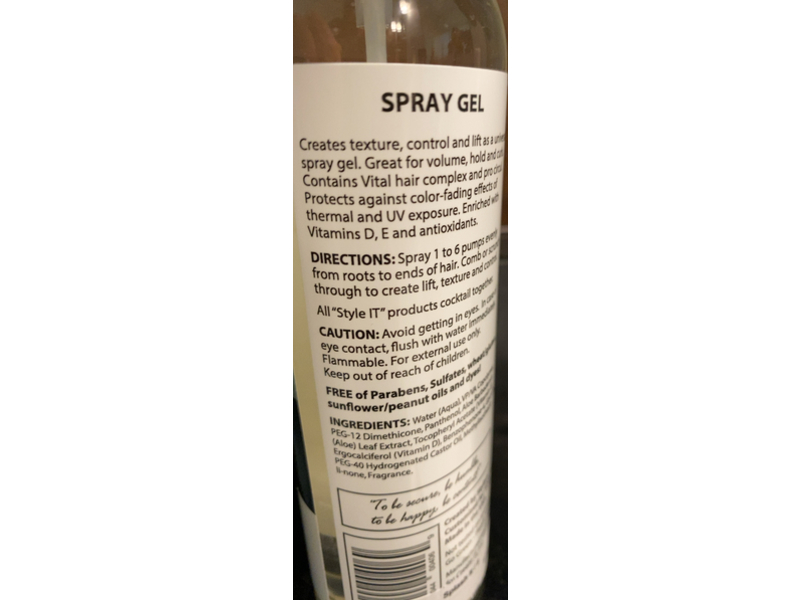 Splash It By Create It Spray Gel, Light To Medium Hold, 8 fl oz/236 mL