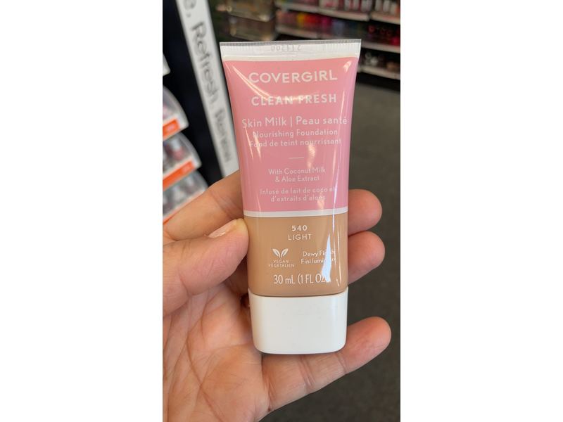 CoverGirl Clean Fresh Skin Milk Foundation, Light 540, 1 fl oz/30 mL.