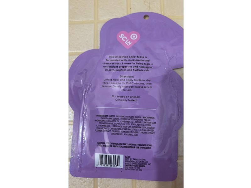 Stoney Clover Smoothing Sheet Mask, 0.84 oz/24 g