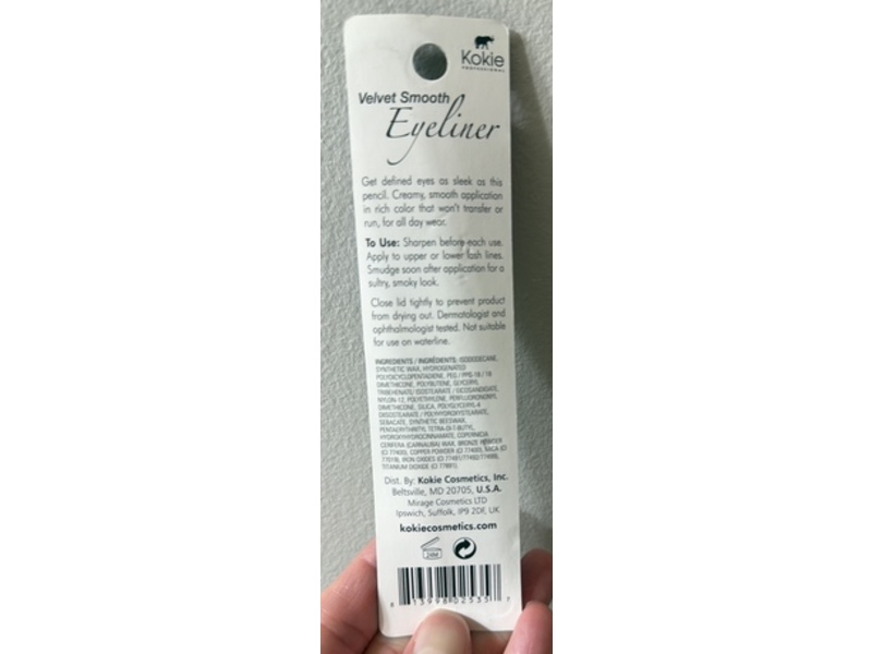 Kokie Professional Waterproof Velvet Smooth Eyeliner Pencil, Gilded Gold, 0.04 oz/1.2 g