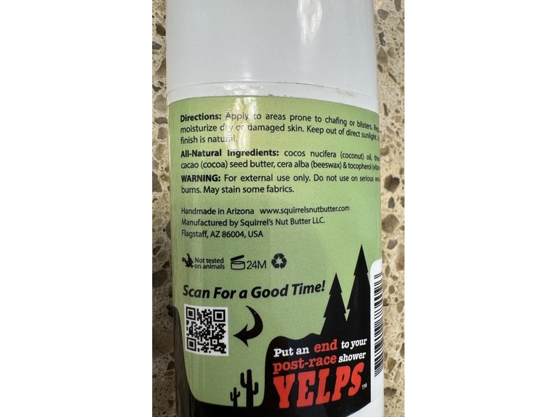 Squirrel's Nut Butter Anti-Chafe Salve, 2.7 oz/76 g