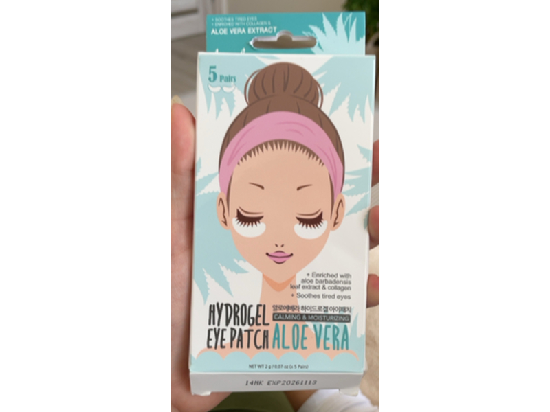 Lookatme Hydrogel Eye Patch, Aloe Vera, 0.07 oz/2 g, 5 Pairs
