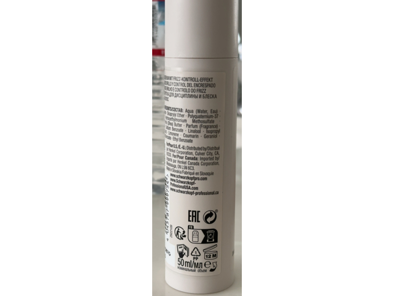 Schwarzkopf Professional Osis+ Smooth & Shine Glow Frizz Control & Shine Serum, 1.69 fl oz/50 mL