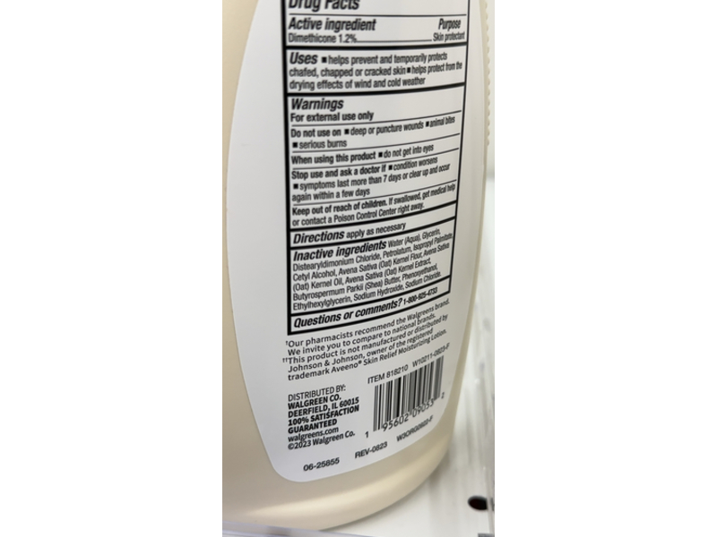 Walgreens Moisturizing Skin Relief Lotion, Dimethicone, 18 fl oz/532 mL