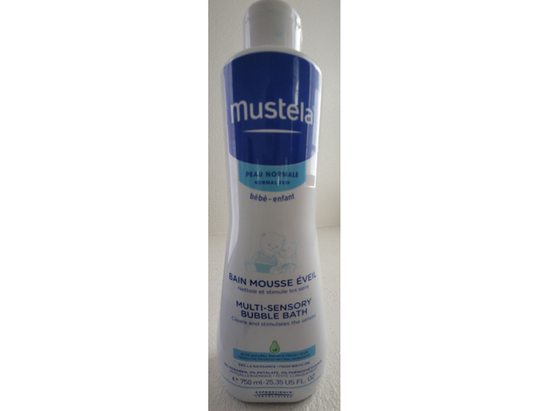 Mustela Multi-Sensory Bubble Bath, Normal Skin, 25.35 fl oz/750 mL