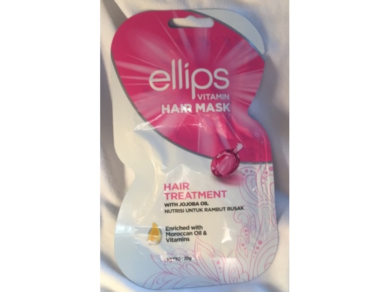 Ellips Vitamin Hair Mask Hair Treatment, Jojoba Oil, Moroccan Oil & Vitamins, 20 g