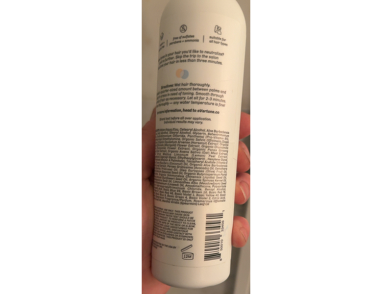 Overtone Blue Toning Conditioner, 8 fl oz/237 mL