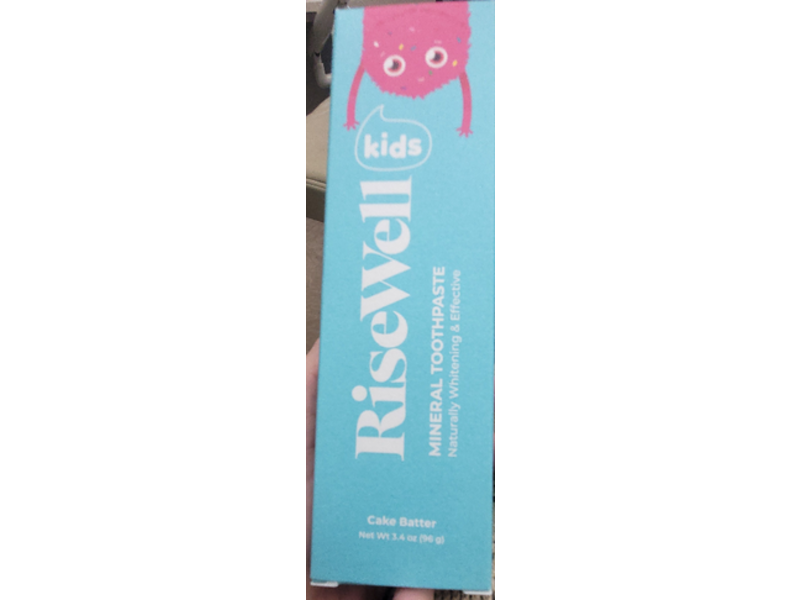 Risewell Kids' Mineral Toothpaste, Cake Batter, 3.4 oz/96 g