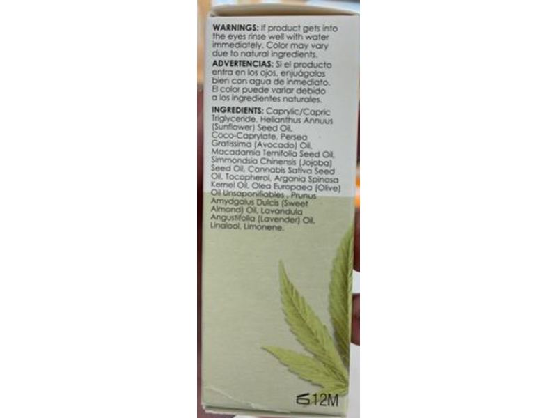 Botanics Simply Calm Facial Oil, Cannabis Sativa Seed Oil, 0.84 fl oz/25 mL