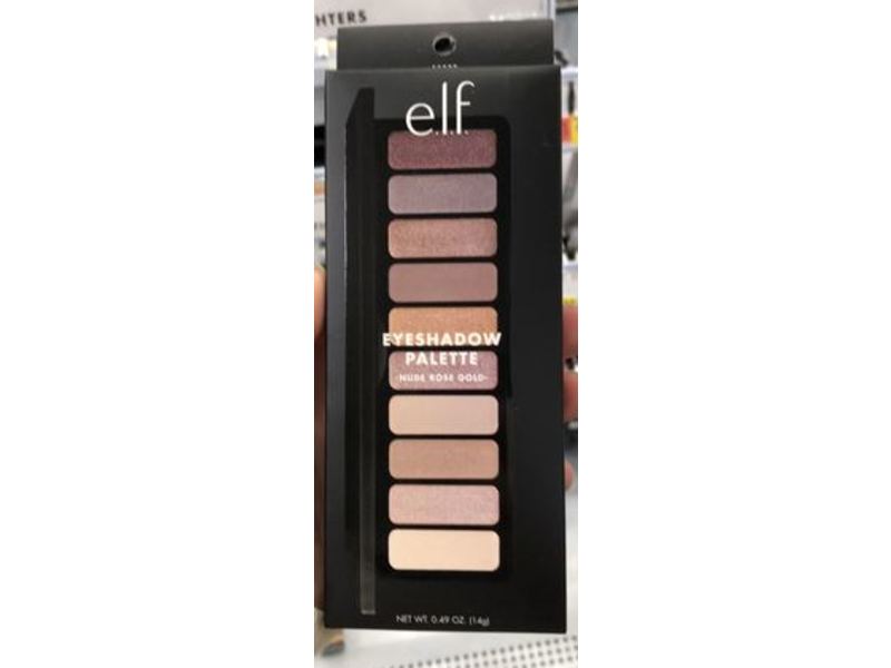 e.l.f. Cosmetics Eyeshadow Palette, Nude Rose Gold, 0.49 oz