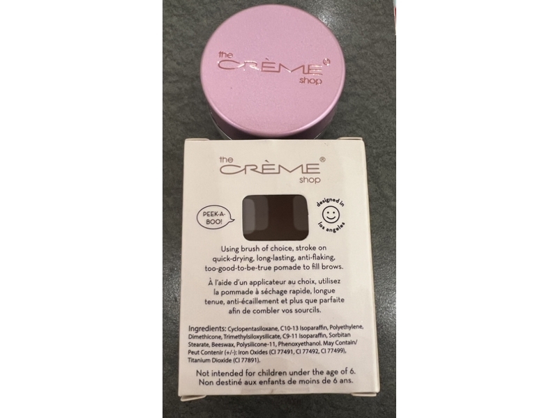 The Creme Shop Eyebrow Pom Pom Pomade, Taupe, 0.14 oz/4 g