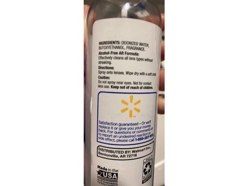 Equate Lens Cleaner, 8 fl oz/236 mL