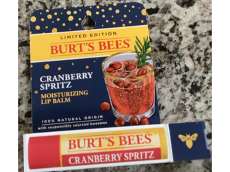 Burts Bees Moisturizing Lip Balm, Cramberry Spritz, 0.15 oz