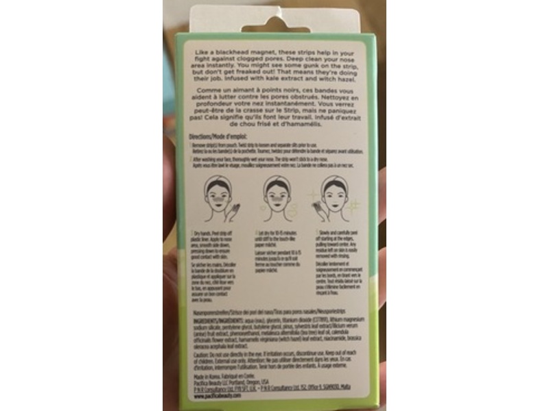 Pacifica Kale Detox Pore Strips, Tea Tree Oil, 6 Count