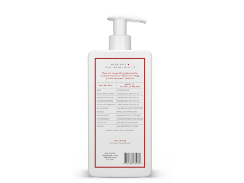 Native Moisturizing Shampoo, Warm Cider & Cinnamon, 16.5 fl oz/487 mL